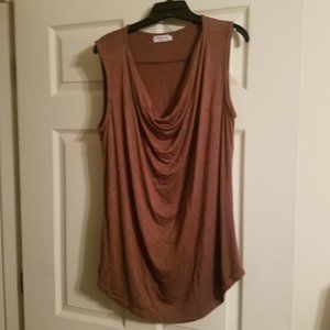 Chocolate Brown Cowl Neck Top